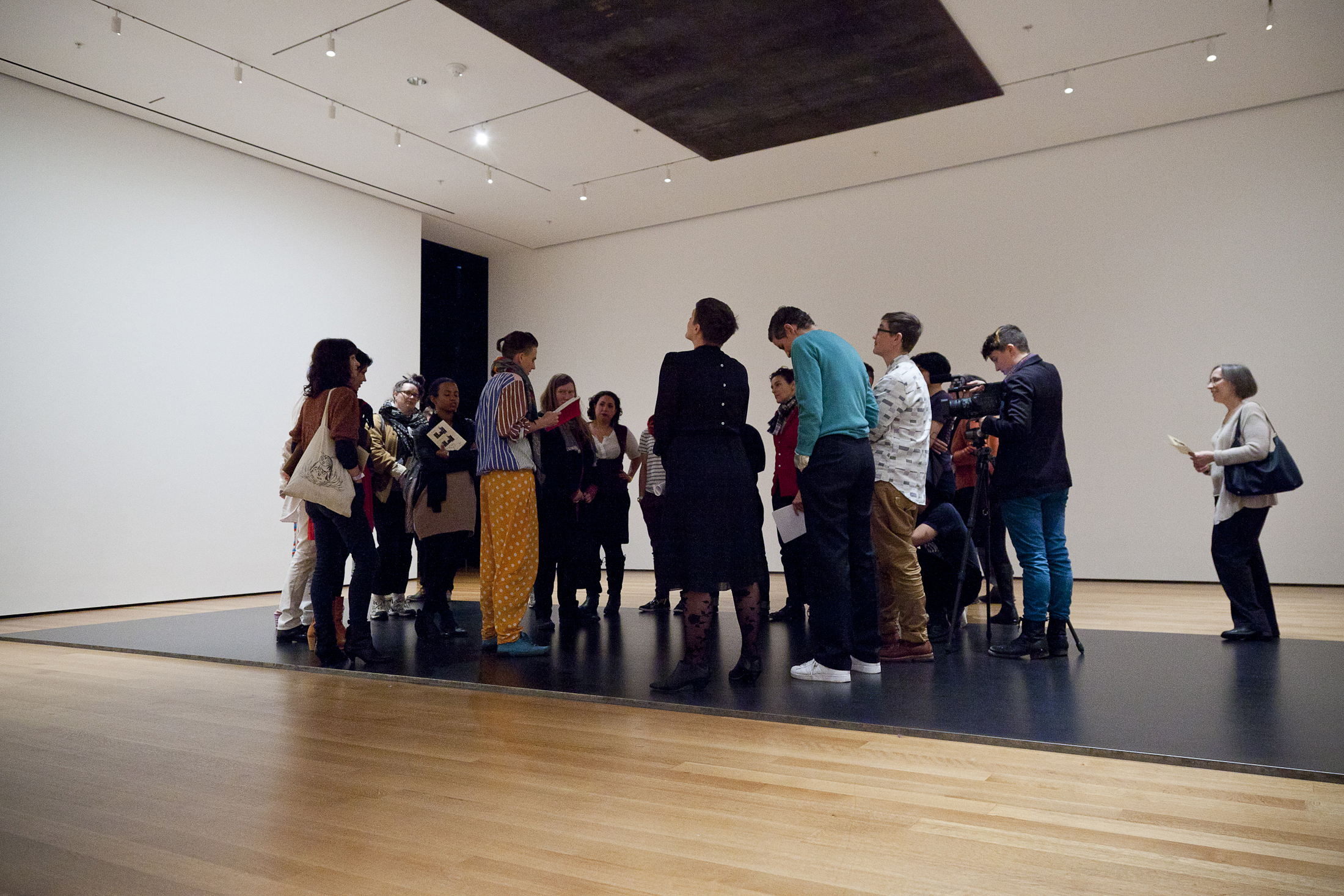 A.K. Burns reads Wittig and Bataille inside Richard Serra's Delineator